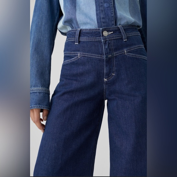 CLOSED Flared X Better Blue Wide Leg Denim Jeans 26 NWOT - Picture 6 of 10